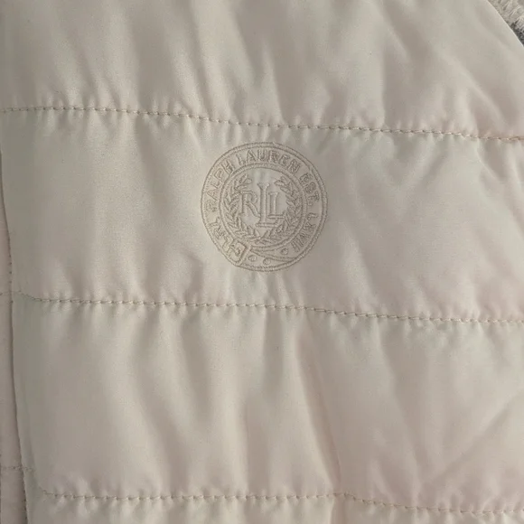 Ralph Lauren Aztec Western Preppy puffer Jacket pink and gray size L athleisure - Picture 4 of 9